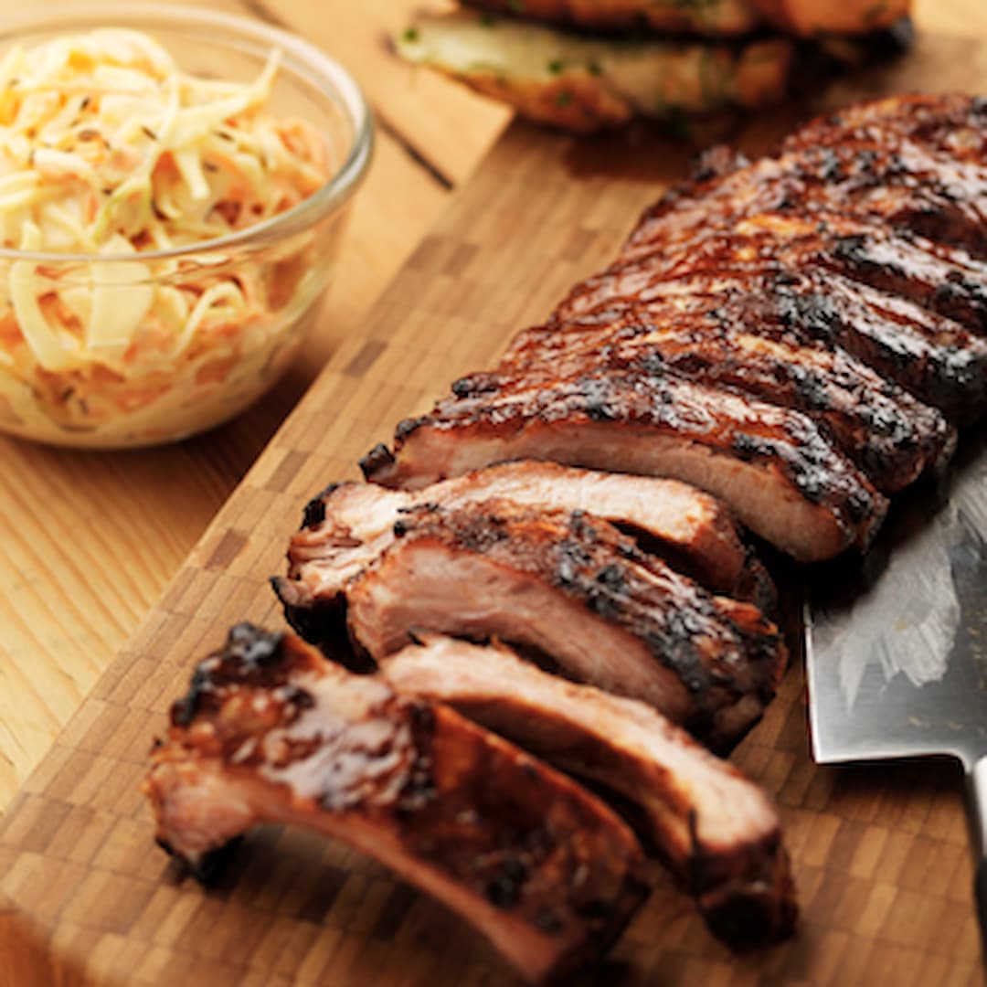 Grillade kamben med coleslaw